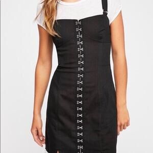 For Love & Lemons Monika Hook Black Mini Dress